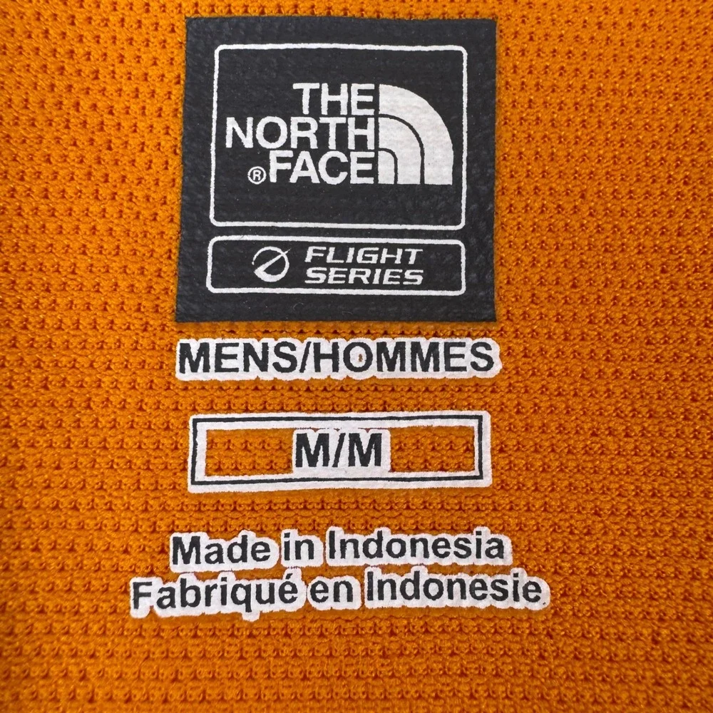 The North Face Flight Series Mens M M‎ Orange Gray Quarter Zip Vaporwick Shirt